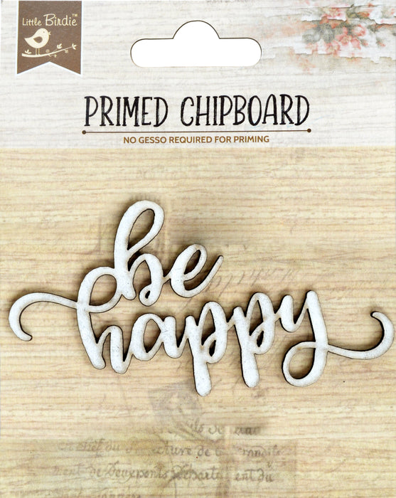 Laser Cut Primed Chipboard 1/Pkg Happy Birthday