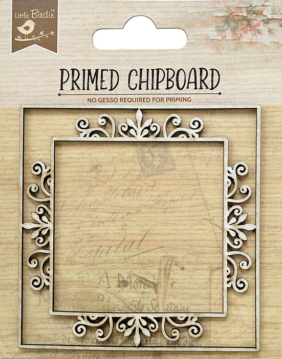 Laser Cut Primed Chipboard 1/Pkg Doodle Frame