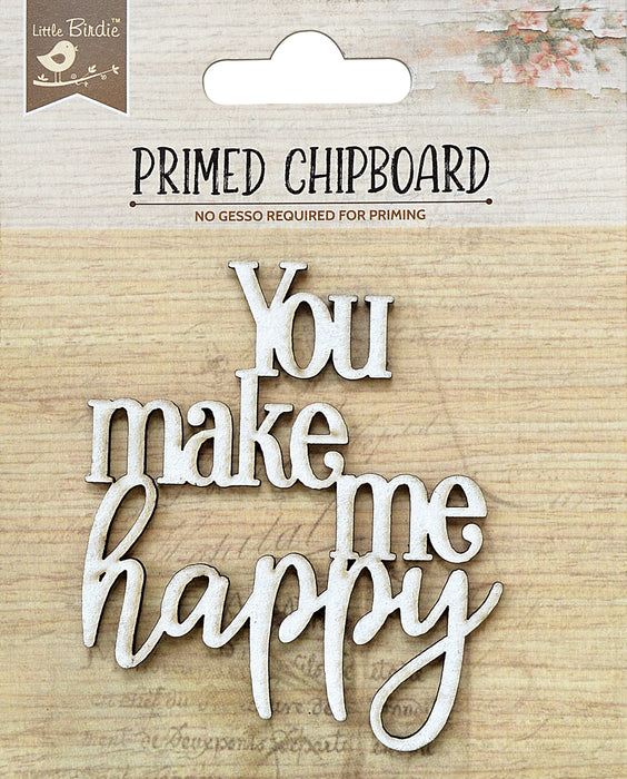 Laser Cut Primed Chipboard 1/Pkg Happy Birthday