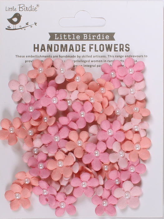 Little Birdie Janice Paper Flowers 50/Pkg-Poppies And Roses