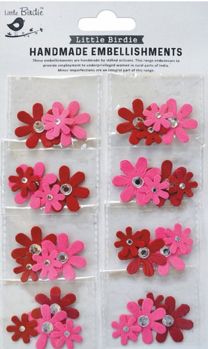 Jeweled Florets Sticker Embellishment 32/Pkg Candy Mix