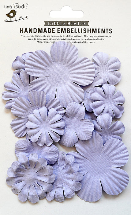 Sticker Embellishment Paper Petals 15/Pkg Purply Delight