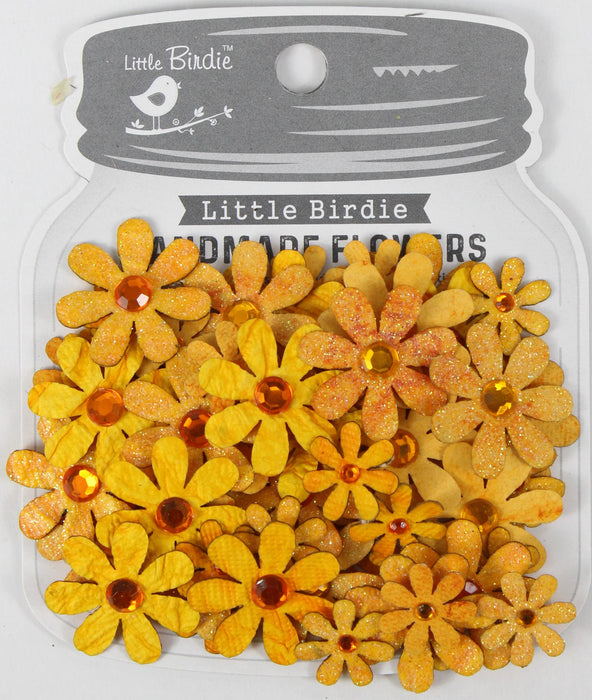 Sparkle Florettes Paper Flowers 60/Pkg Honey Apricot
