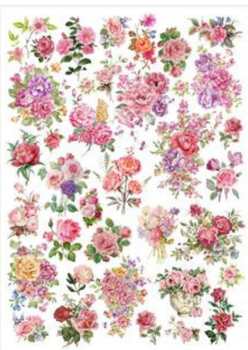 Deco Transfer Sheet A4 1 Sheet Rosy Garden