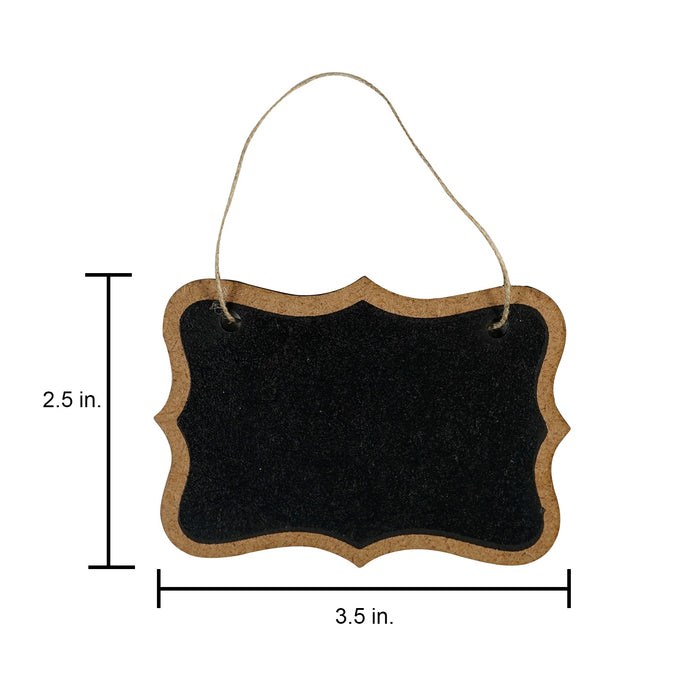 Hanging Mini Chalkboard Sign 2/Pkg Oval