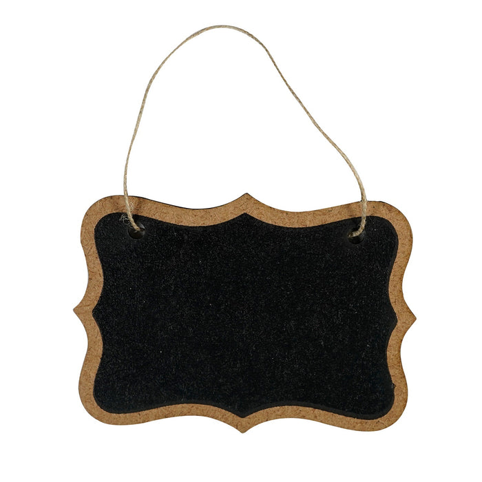 Hanging Mini Chalkboard Sign 2/Pkg Scalloped Oval