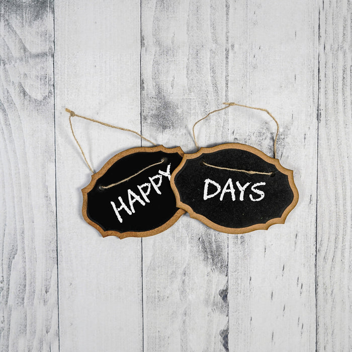 Hanging Mini Chalkboard Sign 2/Pkg Oval