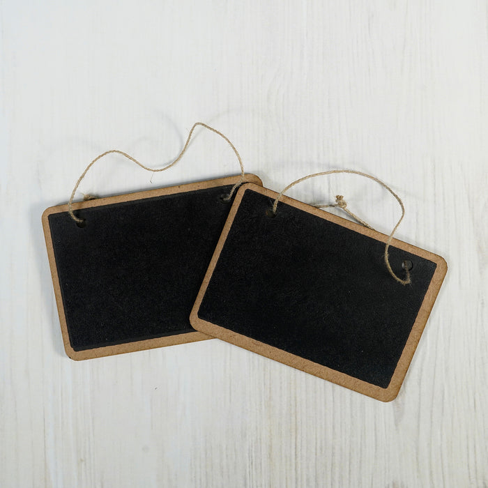 Hanging Mini Chalkboard Sign 2/Pkg Oval