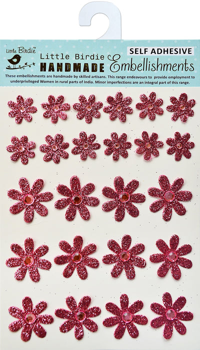 Glitter Jeweled Florets Stickers from Little Birdie