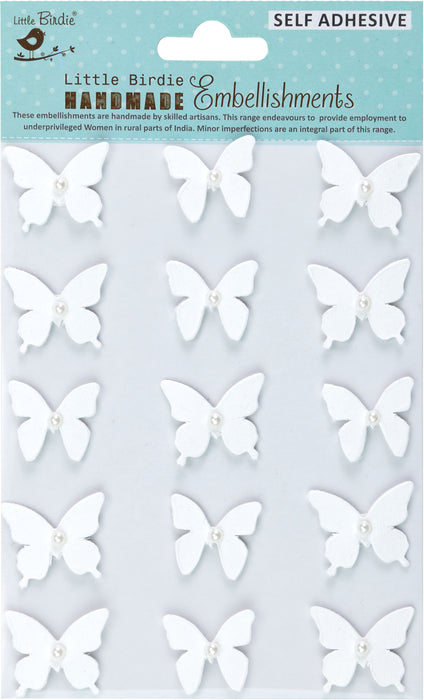 Pearl Butterfly 15/Pkg White