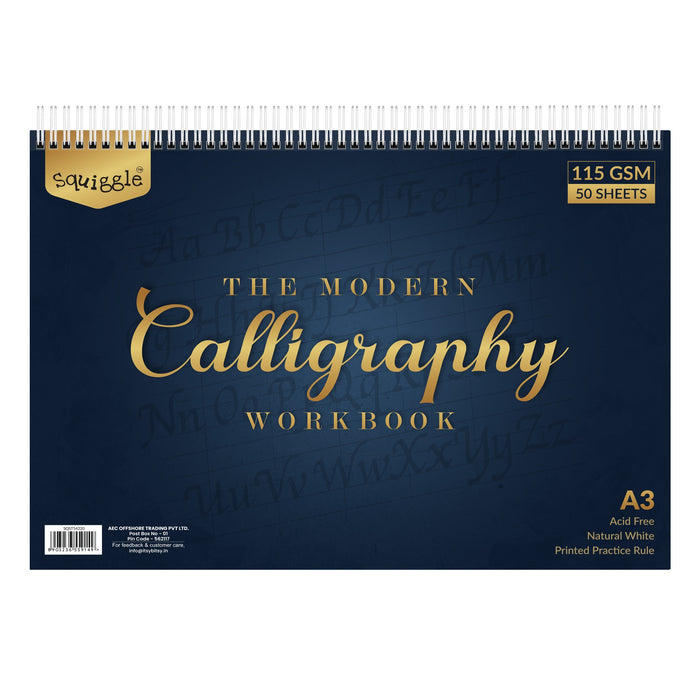 The Modern Calligraphy Workbook for Hand Lettering, 50 Sheets