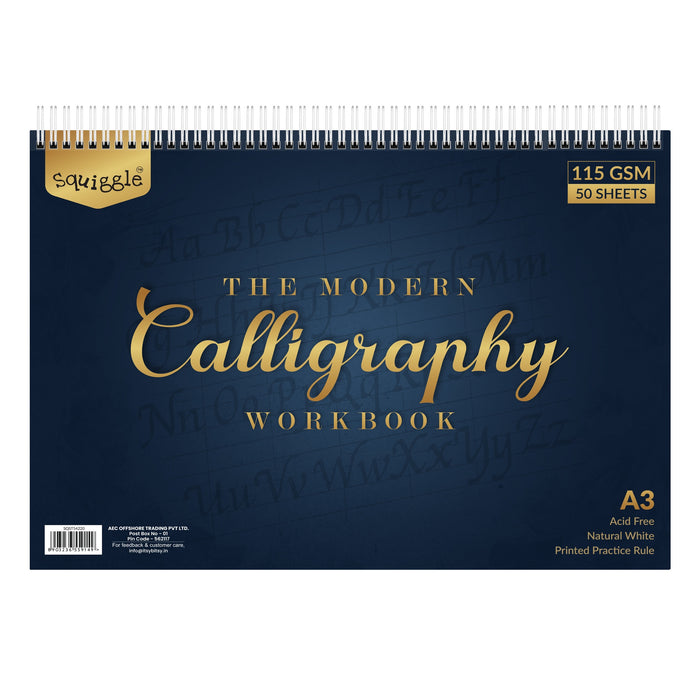 The Modern Calligraphy Work Book 50 Sheets A3