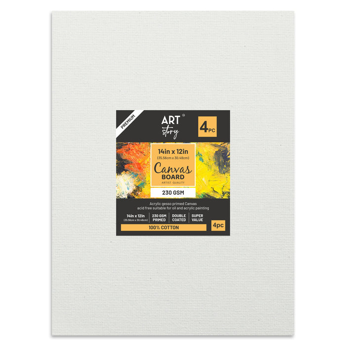 Canvas Board Rectangle 8"X10" 4/Pkg