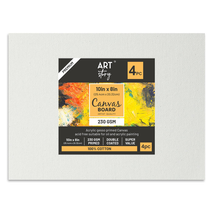 Canvas Board Rectangle 12"X14" 4/Pkg