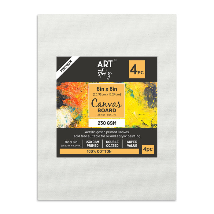 Canvas Board Rectangle 12"X14" 4/Pkg