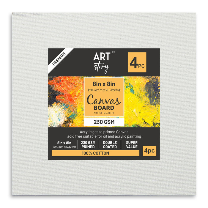 Canvas Board 4 packs, Square