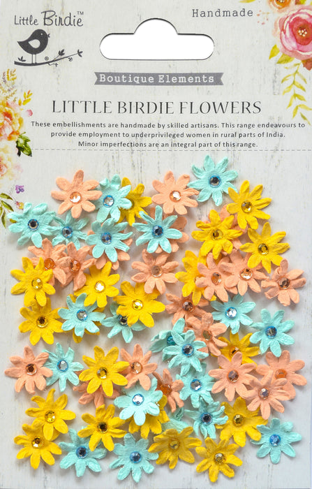 Little Birdie Micro Jeweled Florettes 60/Pkg-Pearl Pink