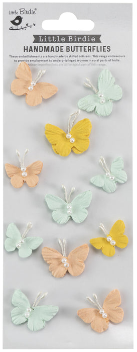 Pearl Butterflies 11/Pkg Amor Mio