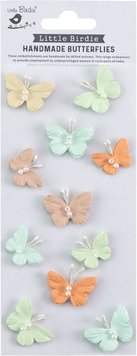 Pearl Butterflies 11/Pkg Woodland Stories