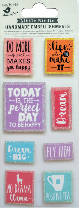 Word & Sentiment Stickers from Little Birdie