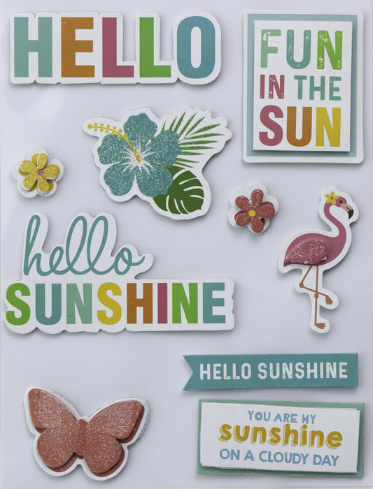 Tropical Themed Stickers from Little Birdie