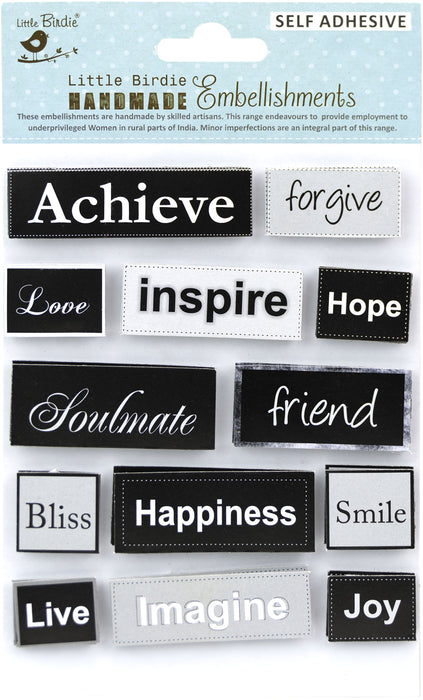 Word & Sentiment Stickers from Little Birdie