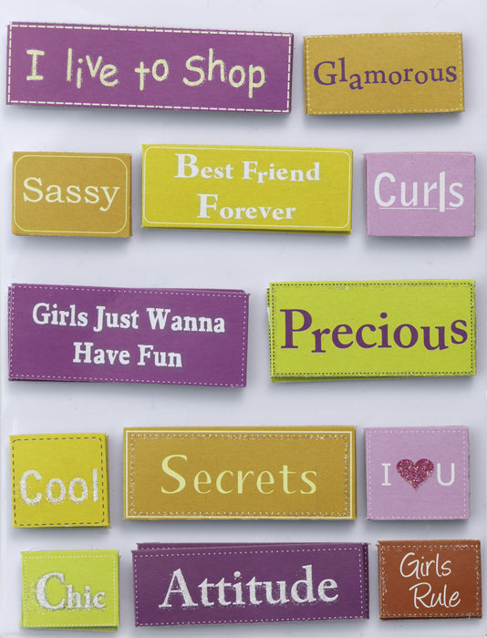 Sticker Embellishment 19/Pkg Sweet And Sassy