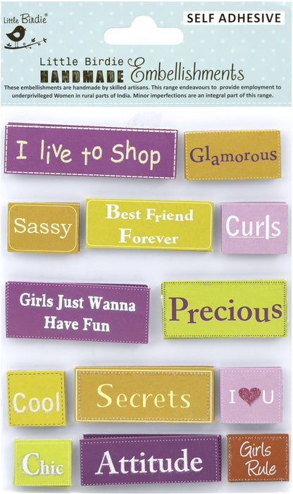 Girl Themed Stickers from Little Birdie