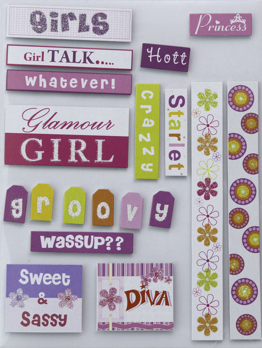 Girl Themed Stickers from Little Birdie