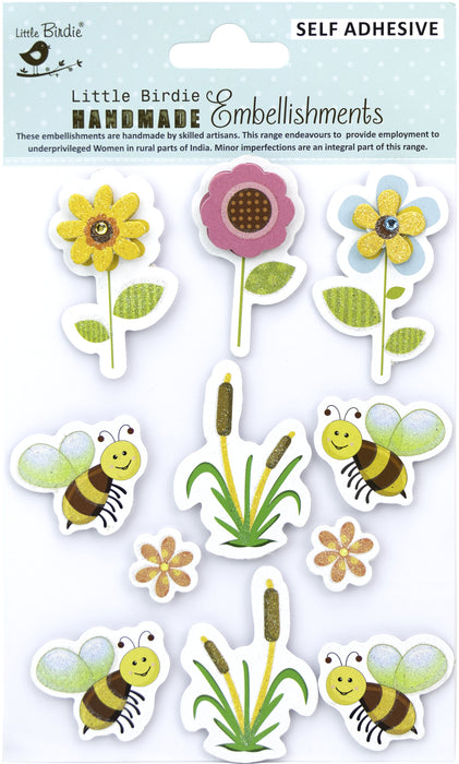 Bee Themed Embellishment Stickers from Little Birdie