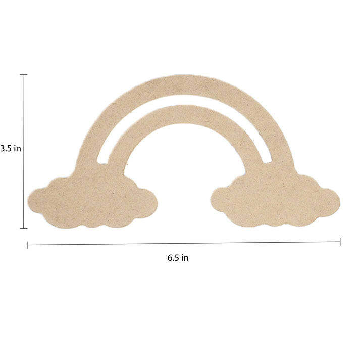 MDF Rainbow Cloud Shape Set