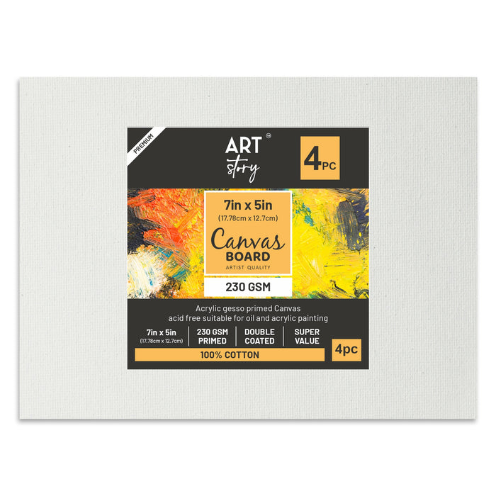 Canvas Board Rectangle 8"X10" 4/Pkg