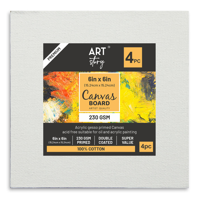 Canvas Board 4 packs, Square