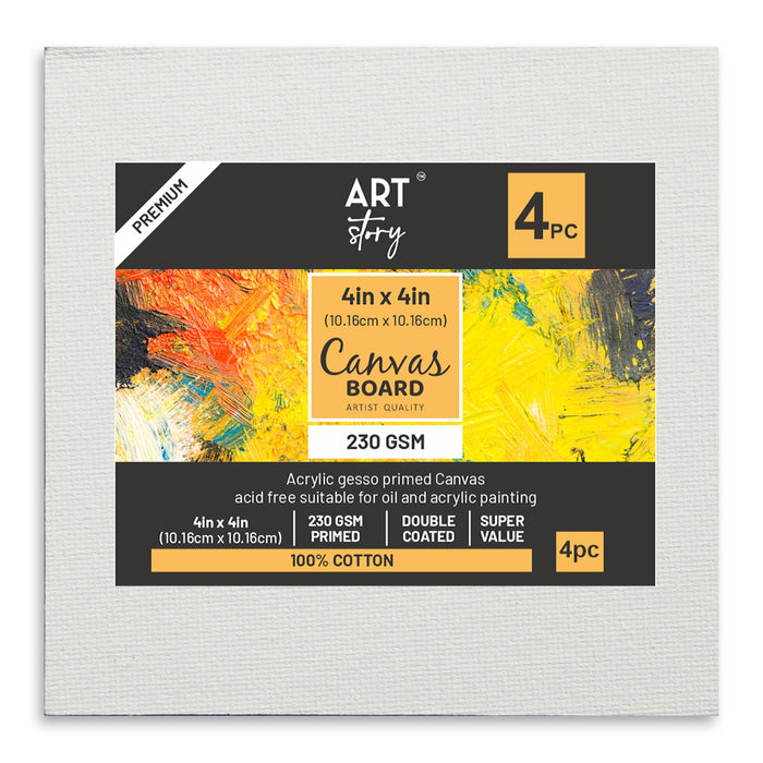 Canvas Board 4 packs, Square