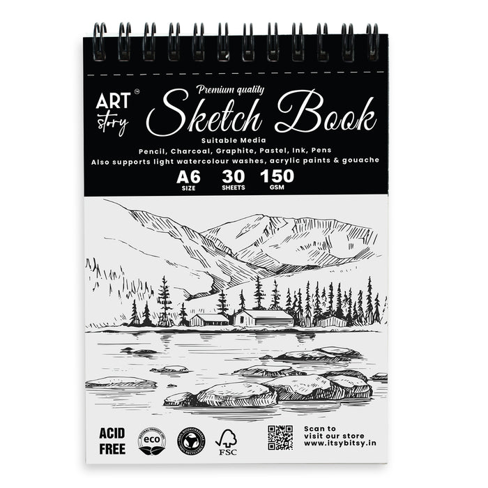 Premium Quality Sketch Book 30 Sheets A6
