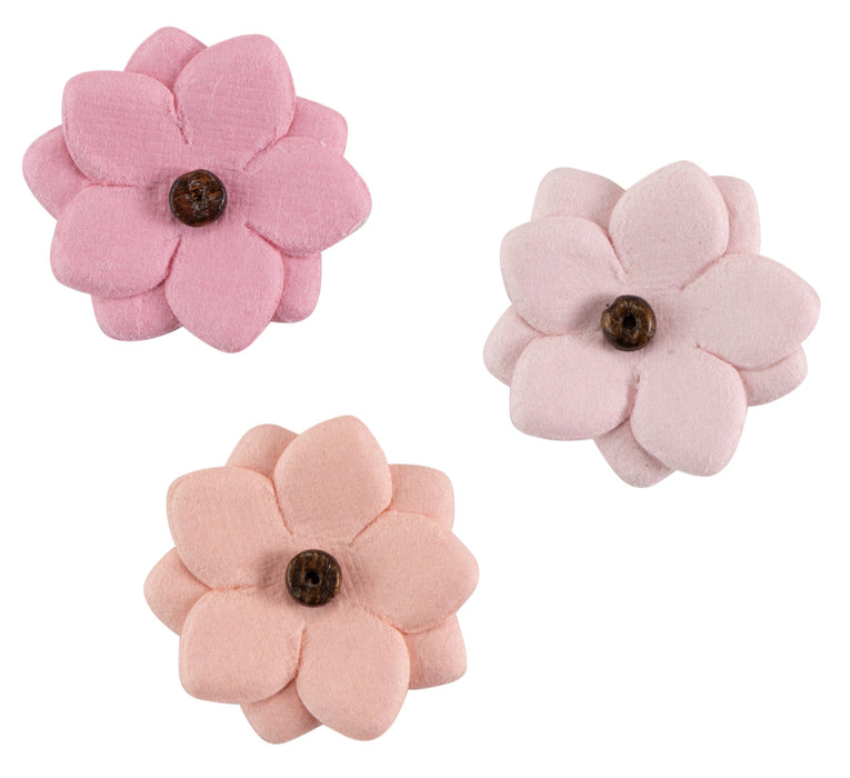 Estela Layered Self-Adhesive Paper Flowers with Beaded Centers