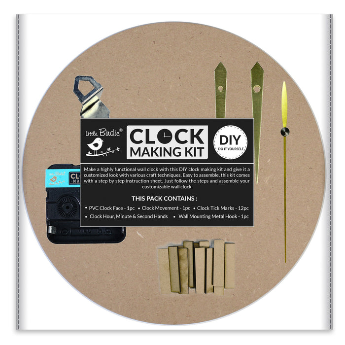 MDF Clock Making Kit 2mm Thickness 10" 1/Pkg