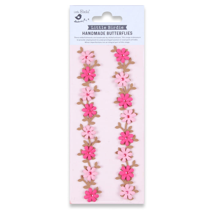 Flower and Butterfly Jewel Vine Stickers from Little Birdie