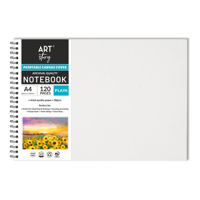 Customizable Canvas Cover Art Notebook from Little Birdie