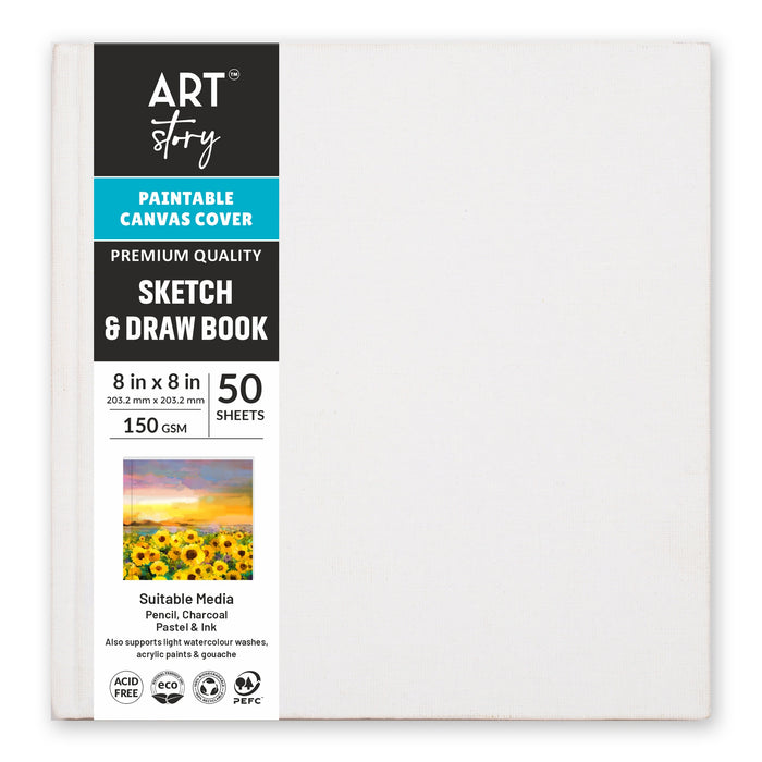Customizable Canvas Cover Art Notebook from Little Birdie