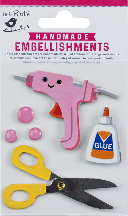 Little Birdie Resin Sticker Embellishments