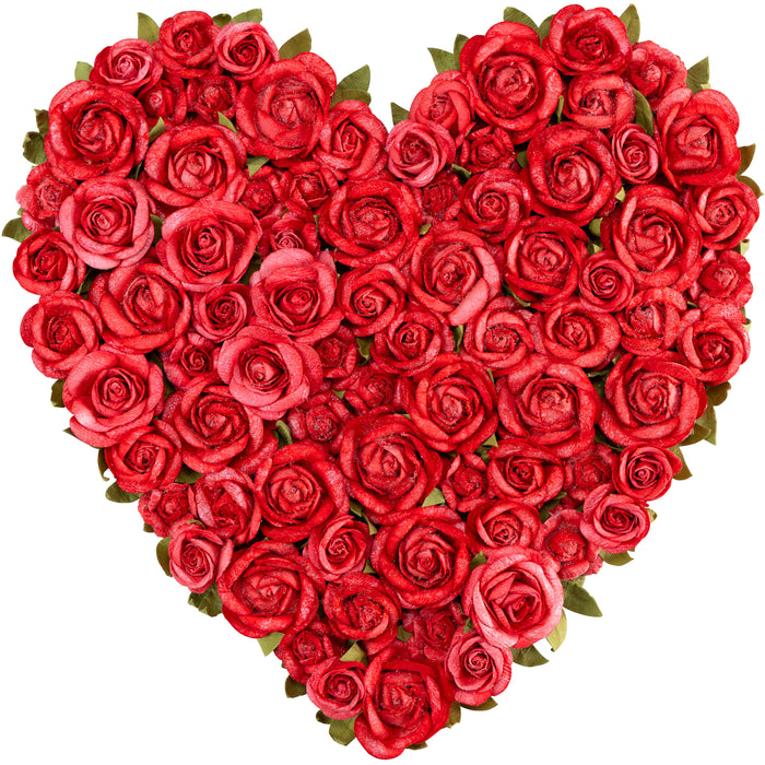 Little Birdie Foina Paper Flowers 8/Pkg-Cardinal Red