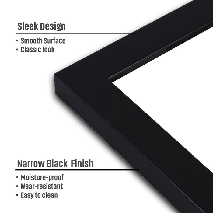 12"x12" Canvas Panel with Narrow Black Frame