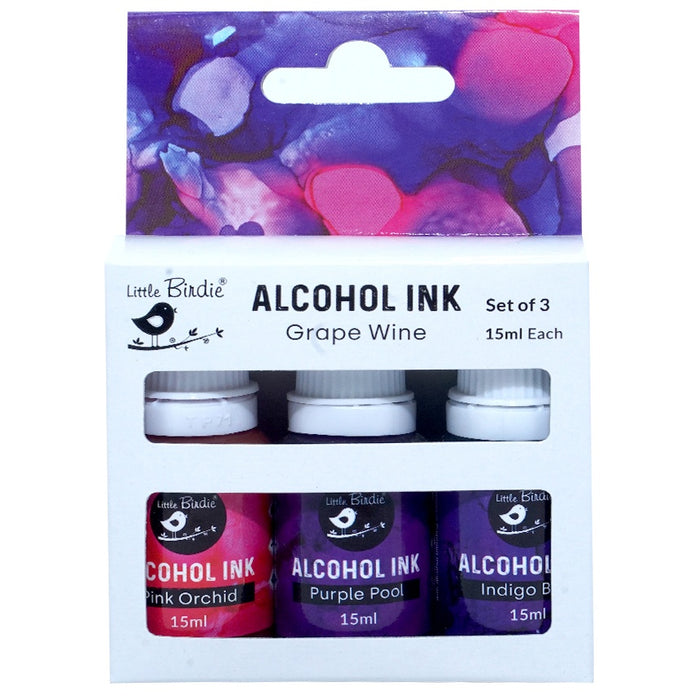 Little Birdie Alcohol Ink, Set of 3