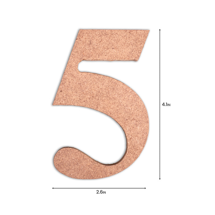 4" MDF Numbers from Little Birdie