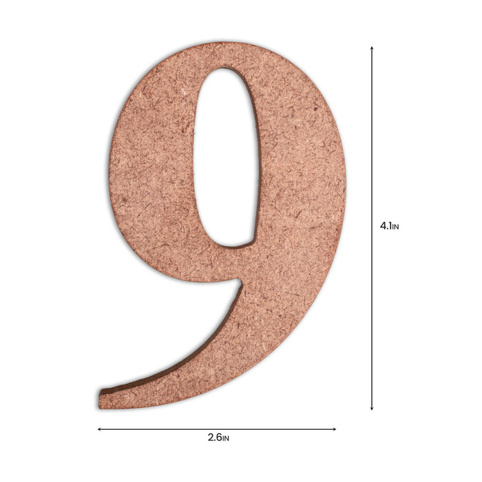 4" MDF Numbers from Little Birdie