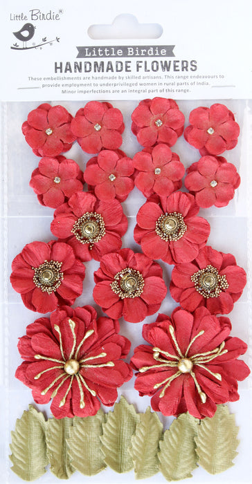 Renae Mixed Jeweled Paper Flowers from Little Birdie
