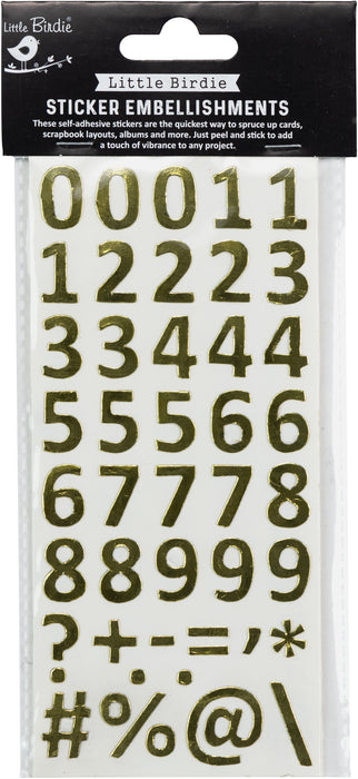 Metallic Gold Foil Sticker Sheets from Little Birdie