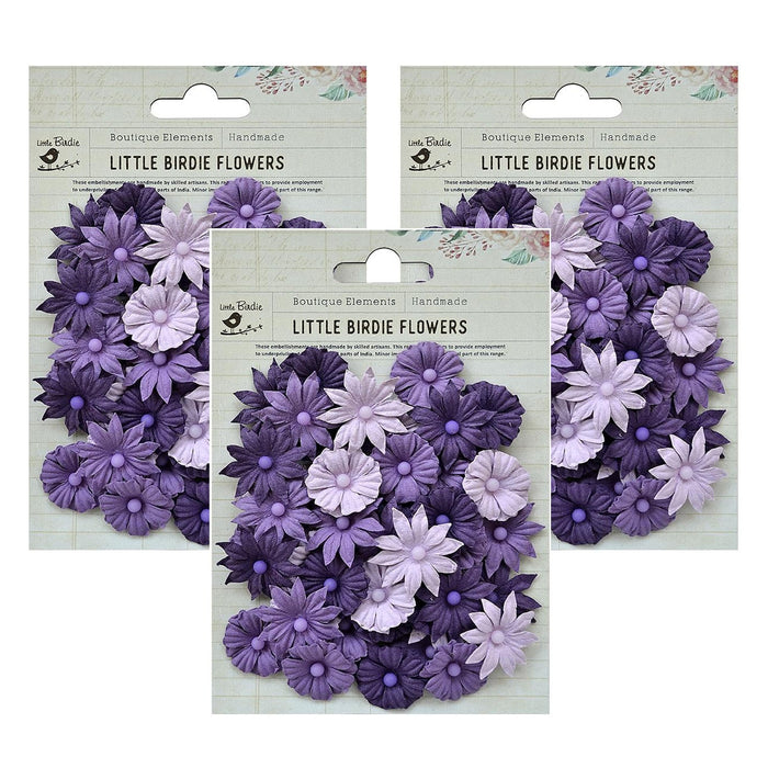 Pack of 3 - Valerie Paper Flowers 32/Pkg-Grape Crush