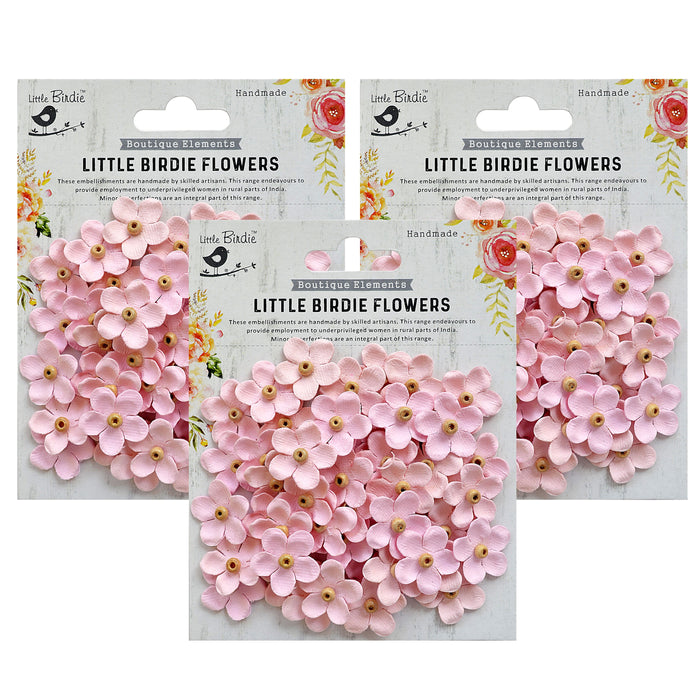 Pack of 3 - Beaded Blooms 50/Pkg-Pearl Pink